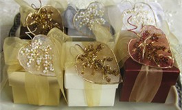 Jewelled Leaf Favor Boxes - Set of 10
