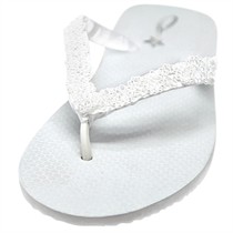 Mary - Bridal Flip Flops - Flat Heel - 60 Colors