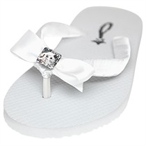 Princess - Swarovski Crystal Bridal Flip Flops - Flat Heel - 60 Colors