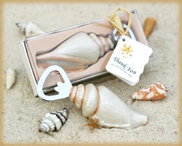 Beach Wedding Favor -  Shore Memories Sea Shell Bottle Opener 
