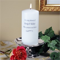 Personalized Memorial Candle and Stand