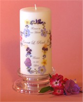 Wildflower Cross Memorial Candle