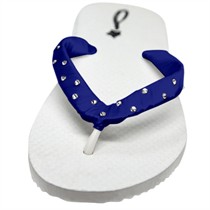 Swarovski Crystal Flip Flops - Crystal <br> Flat Heel - 56 Colors & More