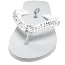 Pamela - Swarovski Crystal Bridal Flip Flops - Flat Heel - 60 Colors