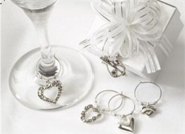Wedding Favor  1  Piece Truffle  (1.5 oz.)  With Assorted Wine Glass Charms