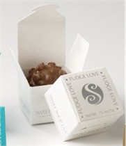 1 pc (.75 oz) Milk Fudge Love� White - 36 Pieces in Case