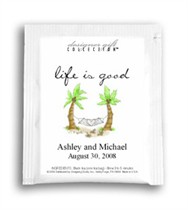 Tea Wedding Favor - Life Is Good - Palm Trees