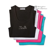 Trista - Tank Top "Bride" with Rhinestones 