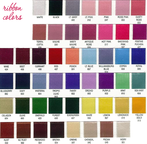 Bridal Flip Flop Ribbon Color Choices